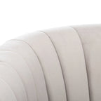 SAFAVIEH Couture Matejka Swivel Channel Tufted Barrel Chair - 28 W x 31 L x 30 H - 28Wx31Dx30H