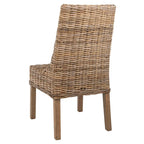 SAFAVIEH Charolette Indoor Wicker Brown Sloping Arm Chairs (Set of 2) - 20 x 24 x 39 - 20Wx24Dx39H
