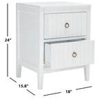 SAFAVIEH Deogilde 2-Drawer Accent Table Nightstand