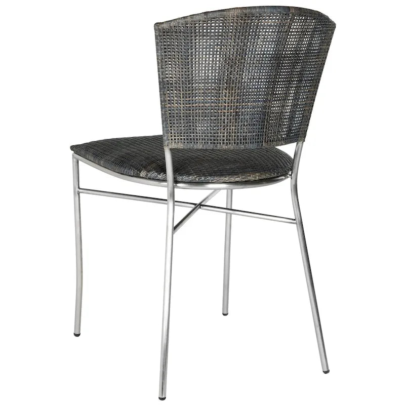 SAFAVIEH Iroda Black Dining Chair (Set of 2) - 17.5x21.8x33.3 - 18Wx22Dx33H