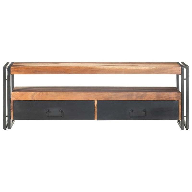 vidaXL TV Stand 47.2x11.8x15.7 Solid Wood with Finish