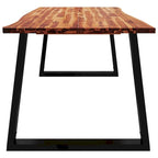 vidaXL Dining Table with Live Edge 78.7x35.4x29.5 Solid Wood Acacia