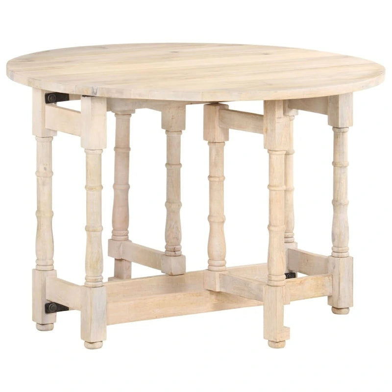 vidaXL Dining Table Kitchen Table Dining Room Table Round Solid Mango Wood