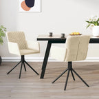 vidaXL Swivel Dining Chairs 2 Pcs Modern Accent Upholstered Side Chair Velvet - 20.3 x 23.2 x 32.9