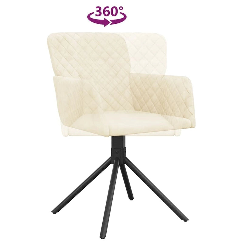 vidaXL Swivel Dining Chairs 2 Pcs Modern Accent Upholstered Side Chair Velvet - 20.3 x 23.2 x 32.9