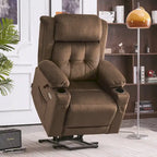 MCombo Lay Flat Lift Recliner with Power Headrest for Small Elderly People, Infinite Position Lift Chair, Fabric 7660