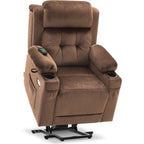 MCombo Lay Flat Lift Recliner with Power Headrest for Small Elderly People, Infinite Position Lift Chair, Fabric 7660