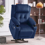 MCombo Lay Flat Lift Recliner with Power Headrest for Small Elderly People, Infinite Position Lift Chair, Fabric 7660