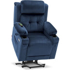 MCombo Lay Flat Lift Recliner with Power Headrest for Small Elderly People, Infinite Position Lift Chair, Fabric 7660