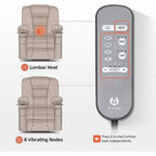 MCombo Lay Flat Lift Recliner with Power Headrest for Small Elderly People, Infinite Position Lift Chair, Fabric 7660