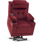 MCombo Lay Flat Lift Recliner with Power Headrest for Small Elderly People, Infinite Position Lift Chair, Fabric 7660