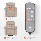 MCombo Lay Flat Lift Recliner with Power Headrest for Small Elderly People, Infinite Position Lift Chair, Fabric 7660