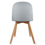 Set of 2 Plastic Dining Side Chair Wood For Event Kitchen Office Event Garden Patio Cafe