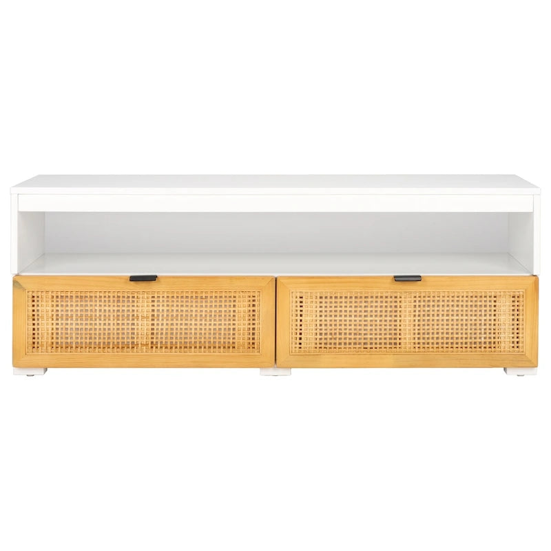 SAFAVIEH Kaitlyn 2-Drawer 1-Shelf Entertainment Media Stand (Fits Up To 55 Flatscreen TV) - 48Wx16Dx17H