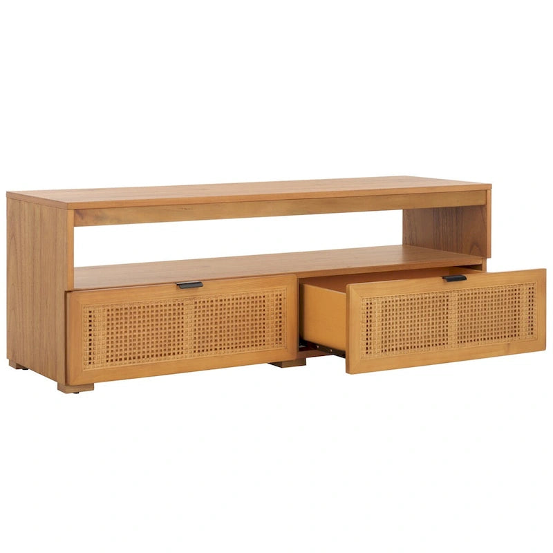 SAFAVIEH Kaitlyn 2-Drawer 1-Shelf Entertainment Media Stand (Fits Up To 55 Flatscreen TV) - 48Wx16Dx17H