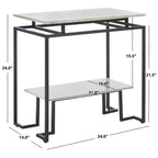 SAFAVIEH Malvina Single Shelf Rectangle Accent Table - 24 L x 14 D x 24 H - 24Wx14Dx24H