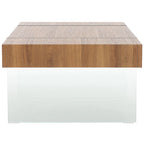 SAFAVIEH Pluma Glass Leg Rectangular Coffee Table - 43.3 W x 23.6 L x 15.7 H - 43Wx24Dx16H