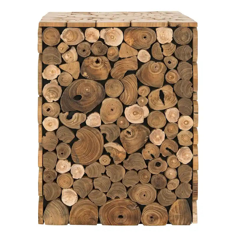 SAFAVIEH Iida Bali Black Stool - Natural - 13 x 13 x 18 - 13Wx13Dx18H