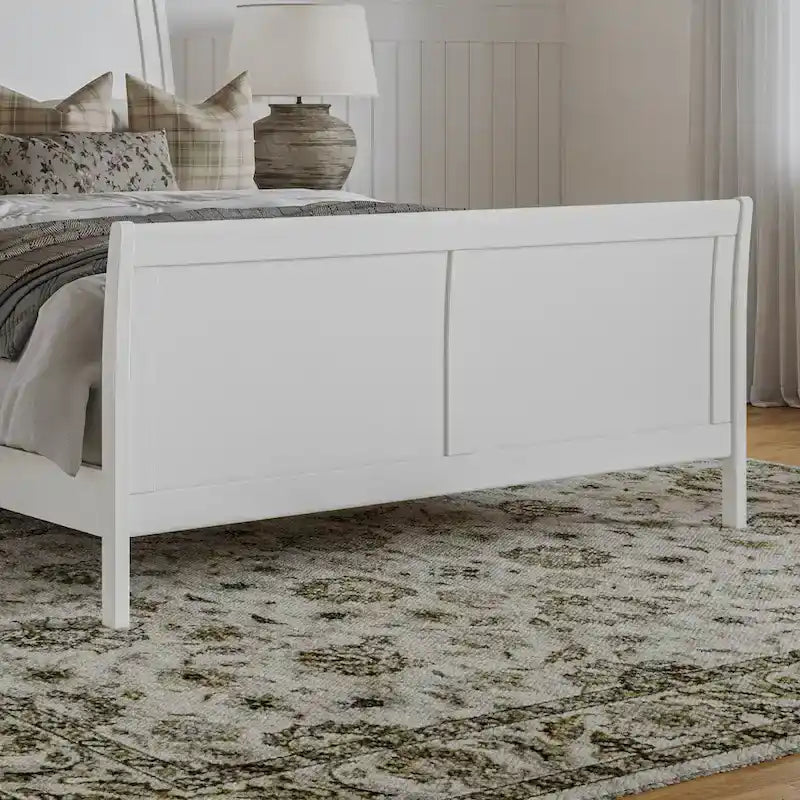 AFI, Portland Solid Wood Low Profile Platform Bed with Matching Footboard