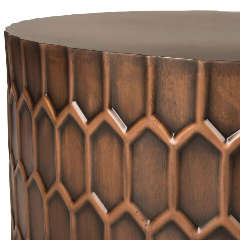 SAFAVIEH Marita Antique Copper Coffee Table - 29 x 29 x 15 - 29Wx29Dx15H