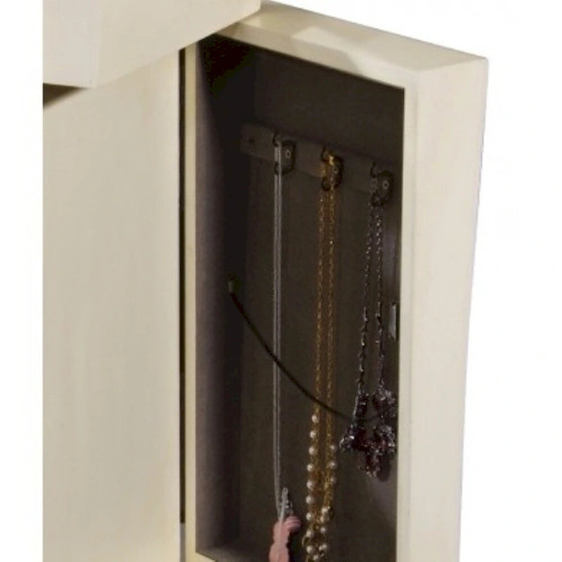 Paris Anitque White Jewelry Armoire Cabinet Organizer