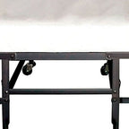 Metal Rollaway Folding Bed with 48 Inch Mattress and Casters, Black