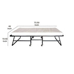 Metal Rollaway Folding Bed with 48 Inch Mattress and Casters, Black