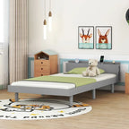 Modern Design Twin Size Platform Bed Frame with Built-in USB Ports
