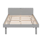 Modern Design Twin Size Platform Bed Frame with Built-in USB Ports