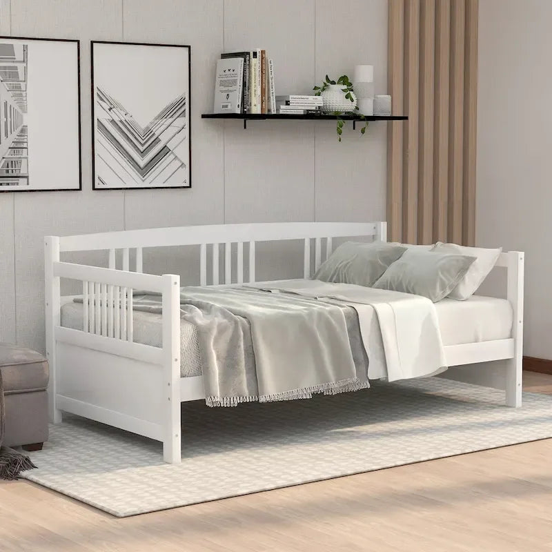 Multifunctional Solid Wood Daybed: Twin Size, Storage
