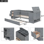 Twin Size Daybed with Storage Arms