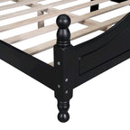 Retro Style Platform Bed Wood Platform Bed Frame