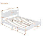 Retro Style Platform Bed Wood Platform Bed Frame