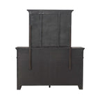 Paradise Valley Saddle Brown Panel Bed, Dresser and Mirror, & Nightstand