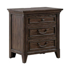 Paradise Valley Saddle Brown Panel Bed, Dresser and Mirror, & Nightstand