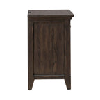 Paradise Valley Saddle Brown Panel Bed, Dresser and Mirror, & Nightstand