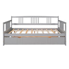 Full Size Daybed Wood Bed with Twin Size Trundle