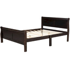 CUSchoice Queen Size Wood Platform Bed with Headboard