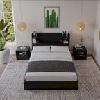 Hunter Platform Bed With Headboard And 2 Nightstands