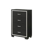 Pedro 3 Piece Black Velvel Upholstered Panel Bedroom Set