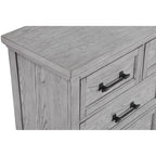 Debra 6 Piece Gray Panel Bench Footboard Bedroom Set
