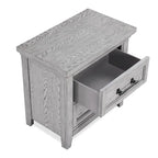 Debra 6 Piece Gray Panel Bench Footboard Bedroom Set