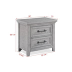 Debra 6 Piece Gray Panel Bench Footboard Bedroom Set
