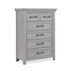Debra 6 Piece Gray Panel Bench Footboard Bedroom Set