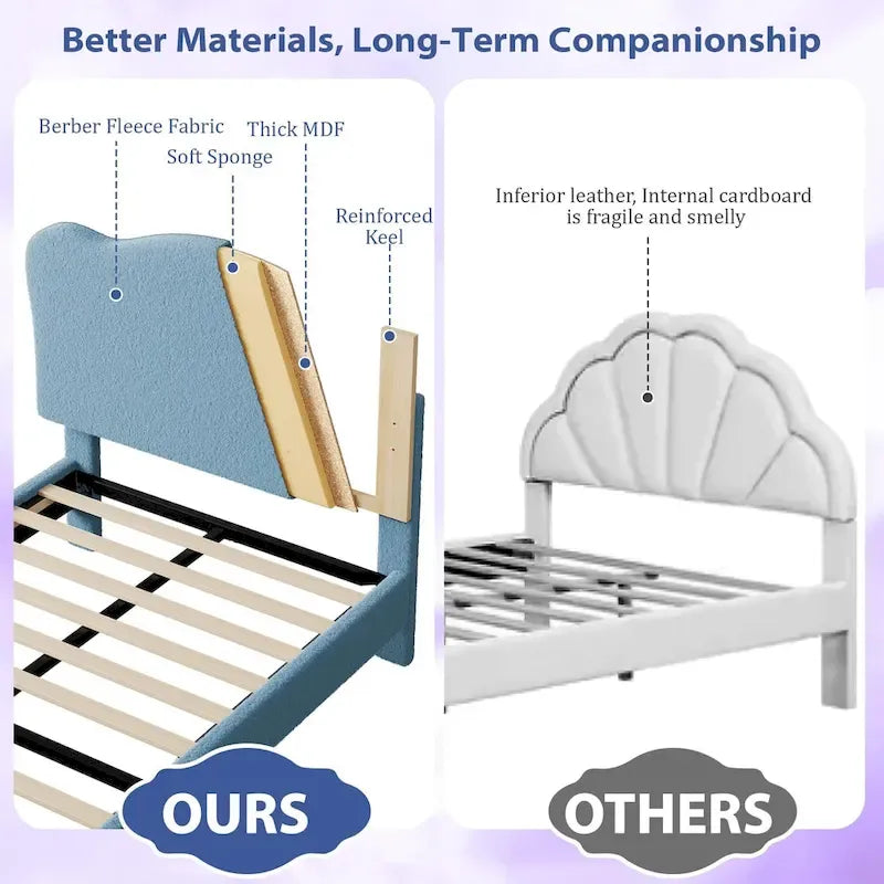 Upholstered Platform with Headboard