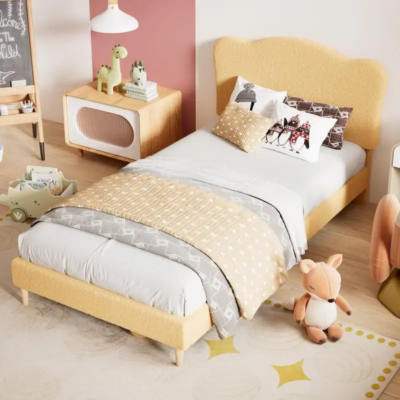 Upholstered Platform with Headboard