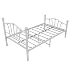 Twin Size Platform Bed Frame with Iron-Art Sweet Heart Headboard