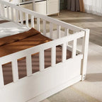Montessori wooden children's floor bed without Support slat