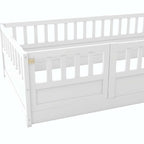 Montessori wooden children's floor bed without Support slat