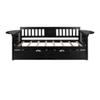 Twin Wooden Daybed with Trundle Bed, Sofa Bed for Bedroom or Living Room